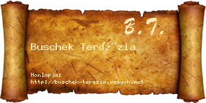 Buschek Terézia névjegykártya